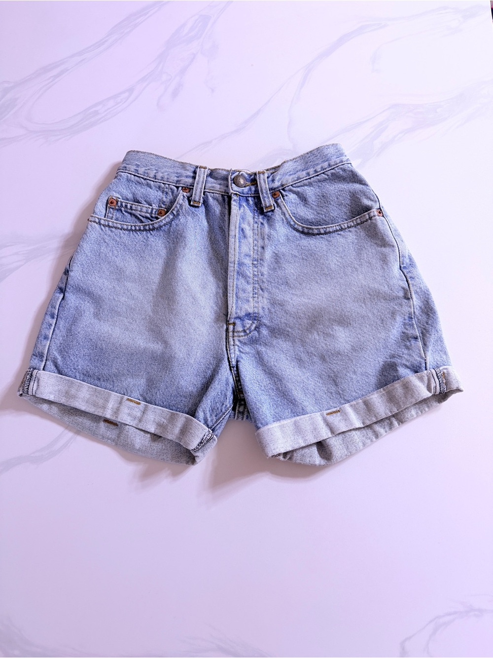 Vintage Big Star Light Blue Rolled Hem Denim Shorts